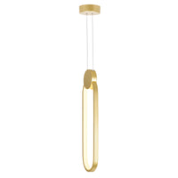 Pulley 4in Gold Mini Pendant Integrated LED