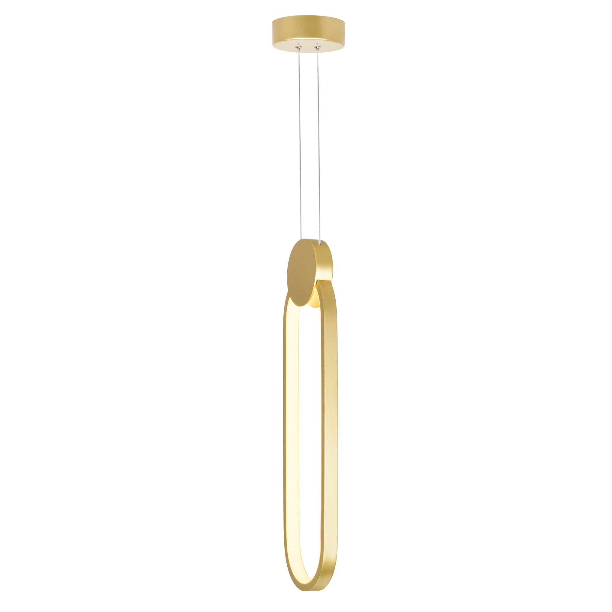 Pulley 4in Gold Mini Pendant Integrated LED