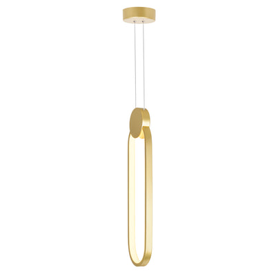 Pulley 4in Gold Mini Pendant Integrated LED