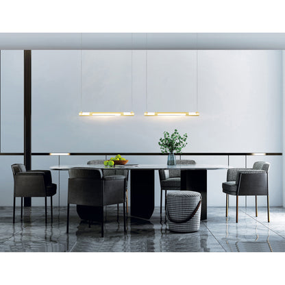 Neva 36in Gold Chandelier Integrated LED