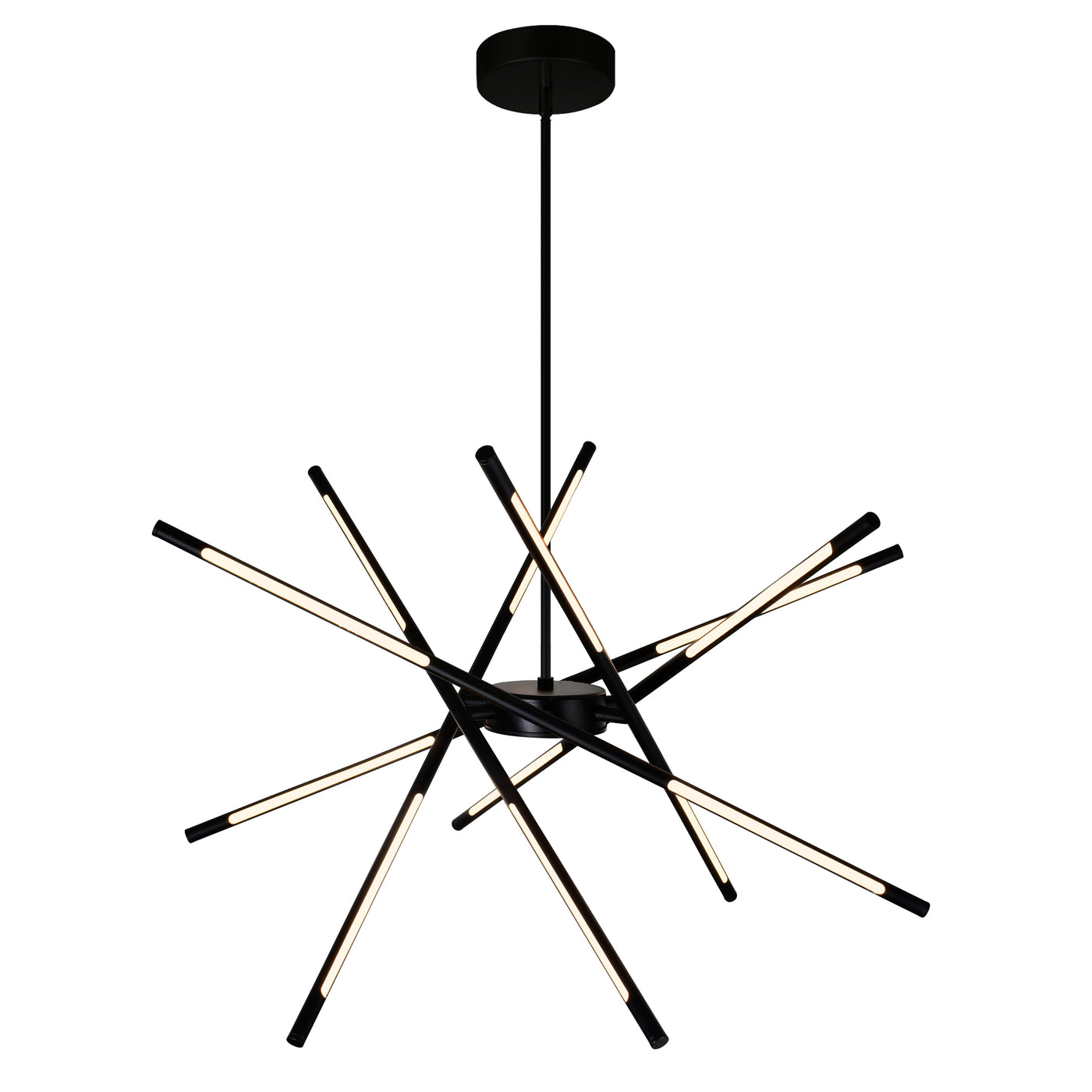 Oskil Chandeliers Black Finish LED 31in