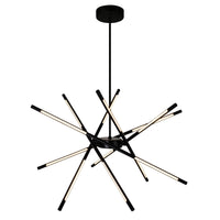 Oskil Chandeliers Black Finish LED 31in
