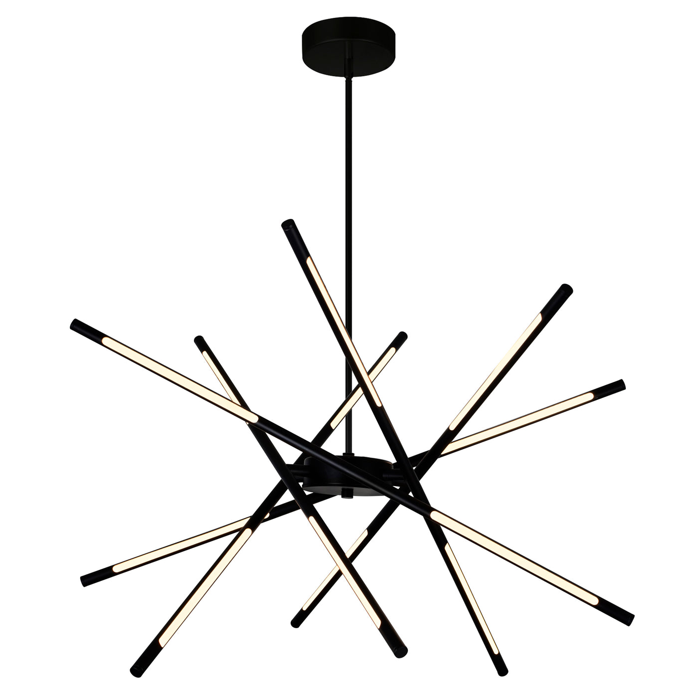 Oskil Chandeliers Black Finish LED 31in