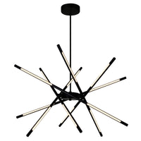 Oskil Chandeliers Black Finish LED 31in