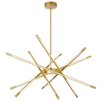 Oskil Chandeliers Satin Gold Integrated LED