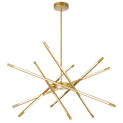 Oskil Chandeliers Satin Gold Integrated LED