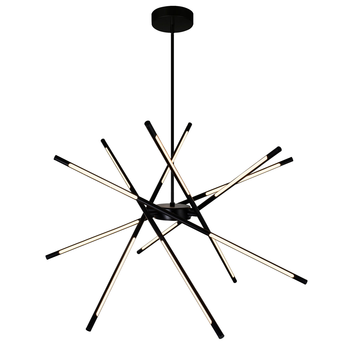 Oskil Chandeliers 43in Black Integrated LED