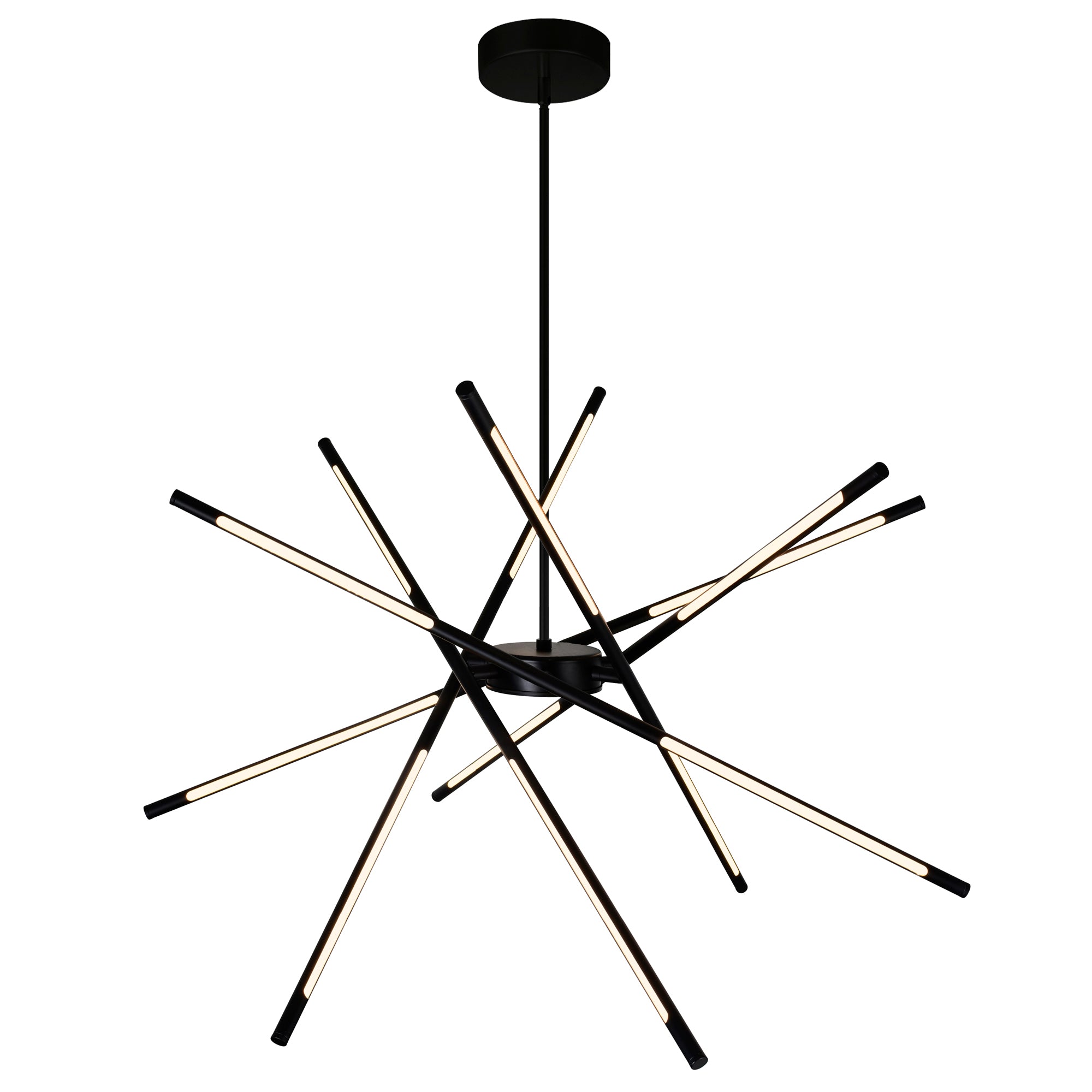 Oskil Chandeliers 43in Black Integrated LED