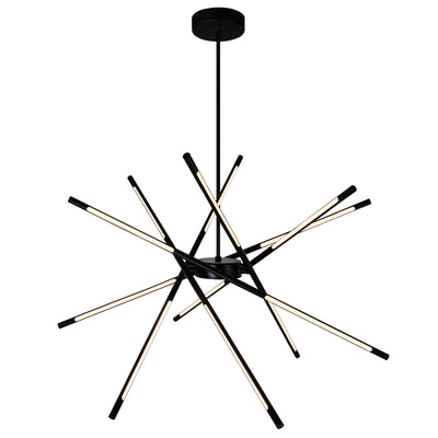 Oskil Chandeliers 43in Black Integrated LED