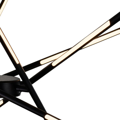 Oskil Chandeliers 43in Black Integrated LED