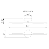 Oskil Vanity Lights Integrated Black 24in