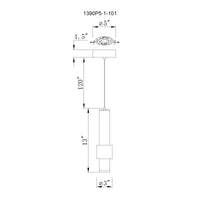 Lena Pendants Black Integrated LED 5 Inch