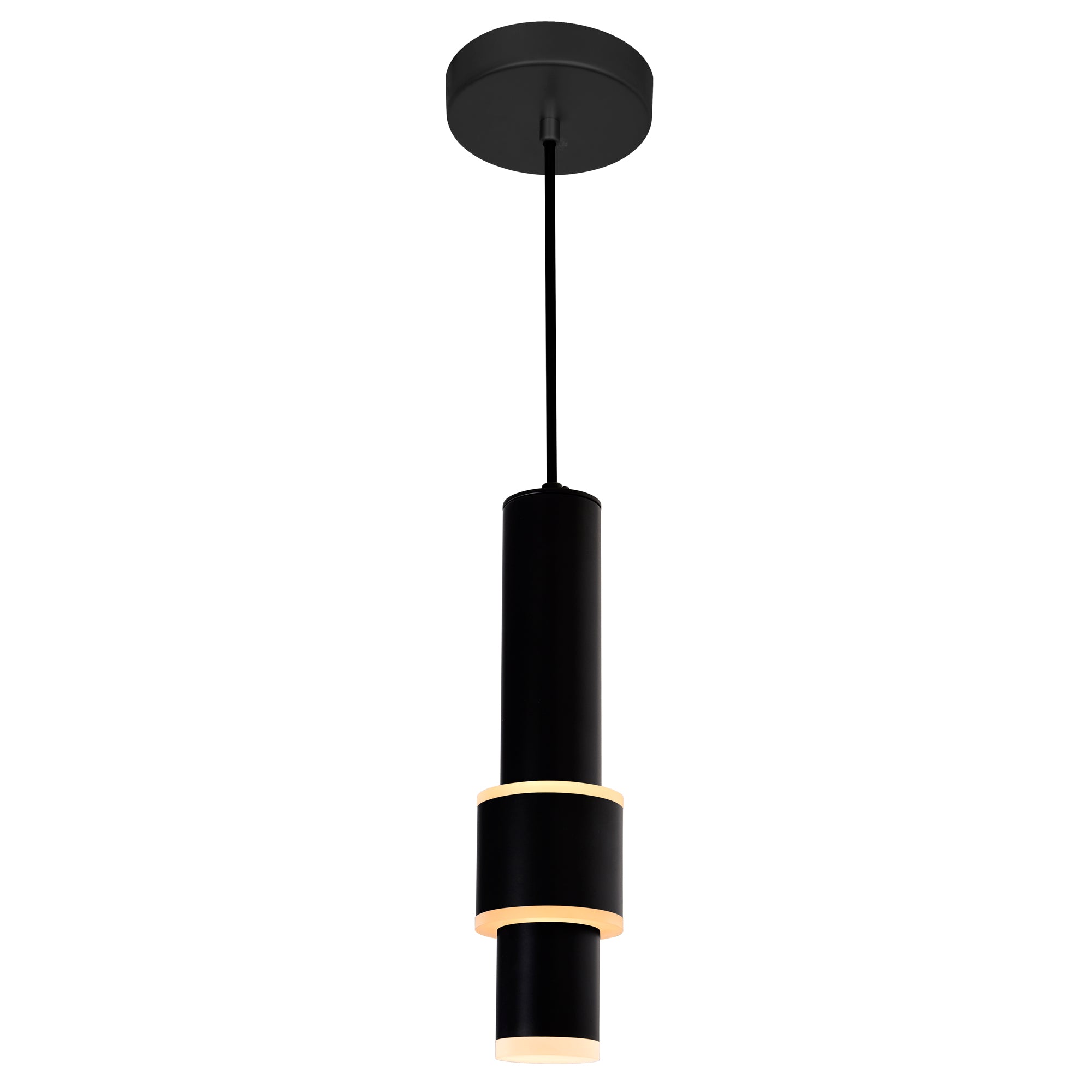 Lena Pendants Black Integrated LED 5 Inch