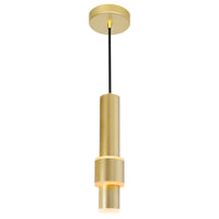 Lena Pendants Satin Gold Integrated LED 5in