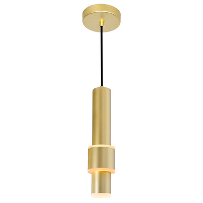 Lena Pendants Satin Gold Integrated LED 5in