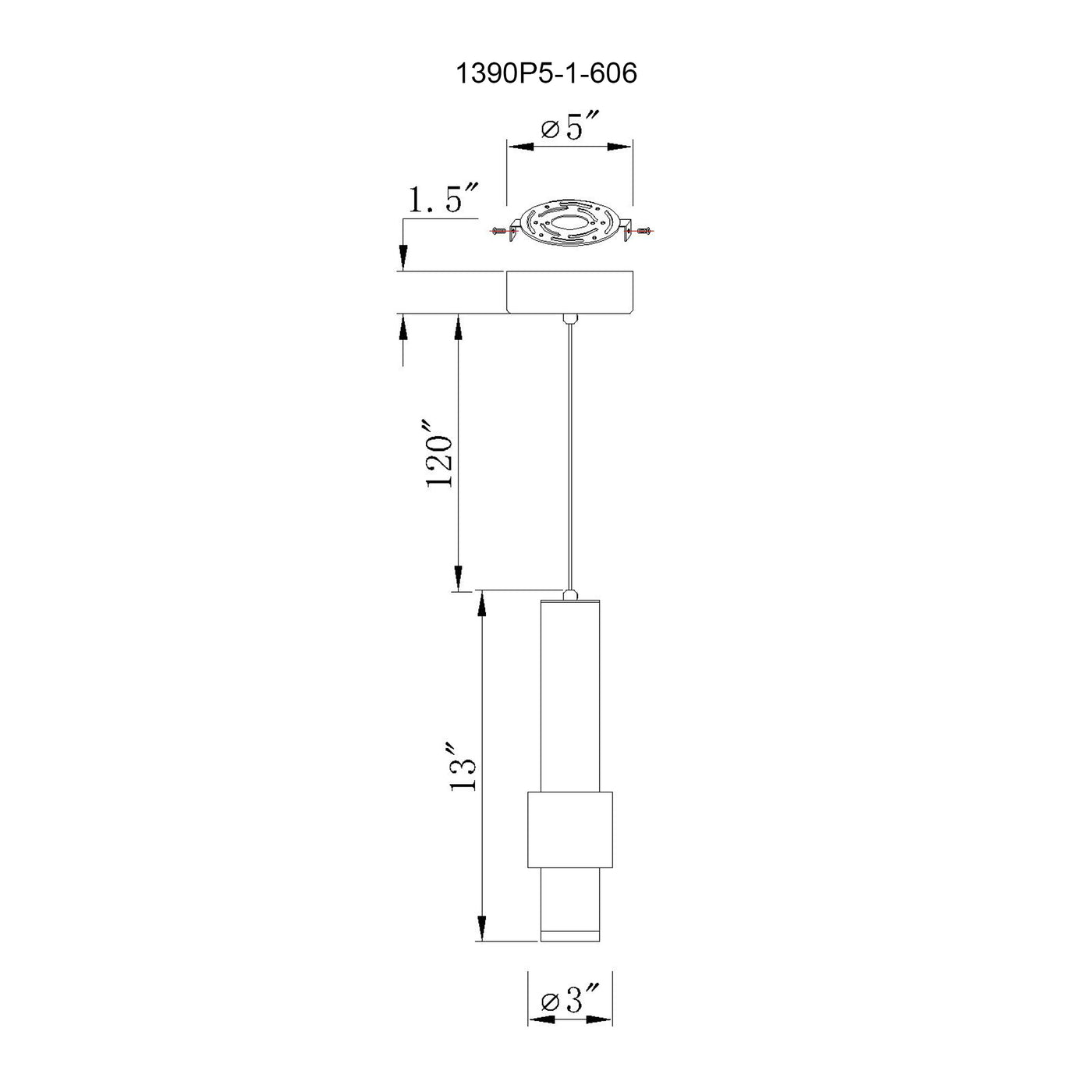 Lena Pendants Satin Nickel 5 Inch LED