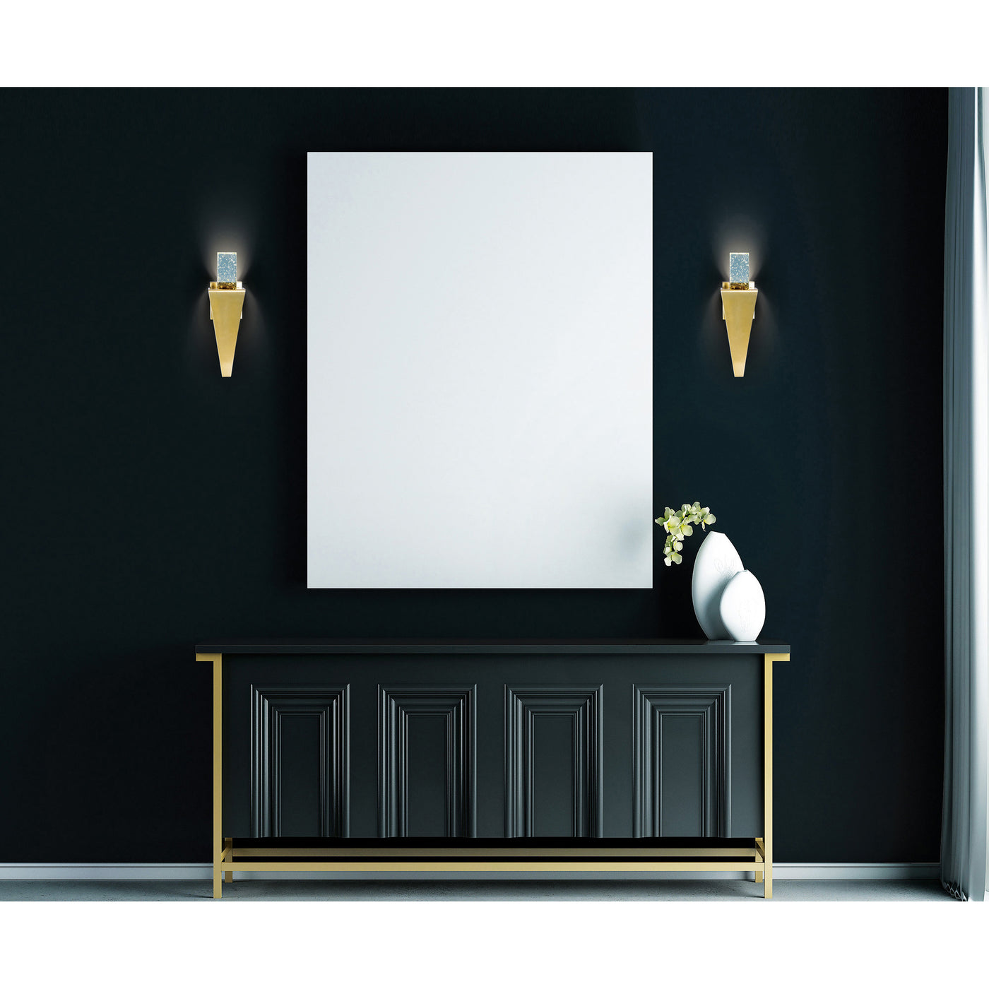 Catania Wall Lights Satin Gold Integrated LED