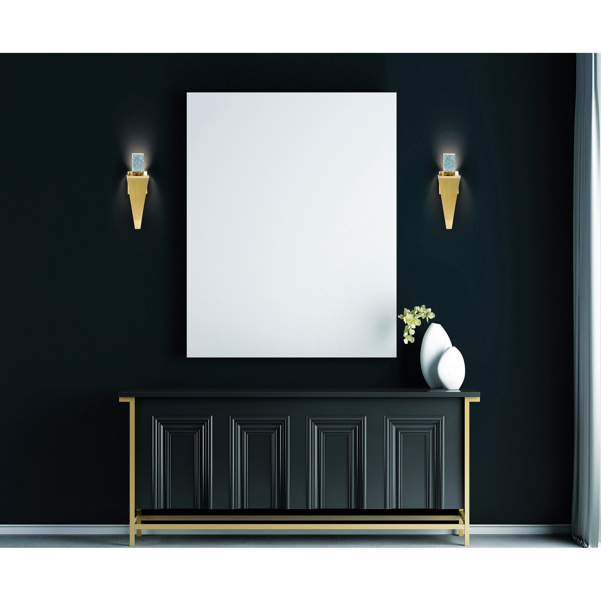 Catania Wall Lights Satin Gold Integrated LED