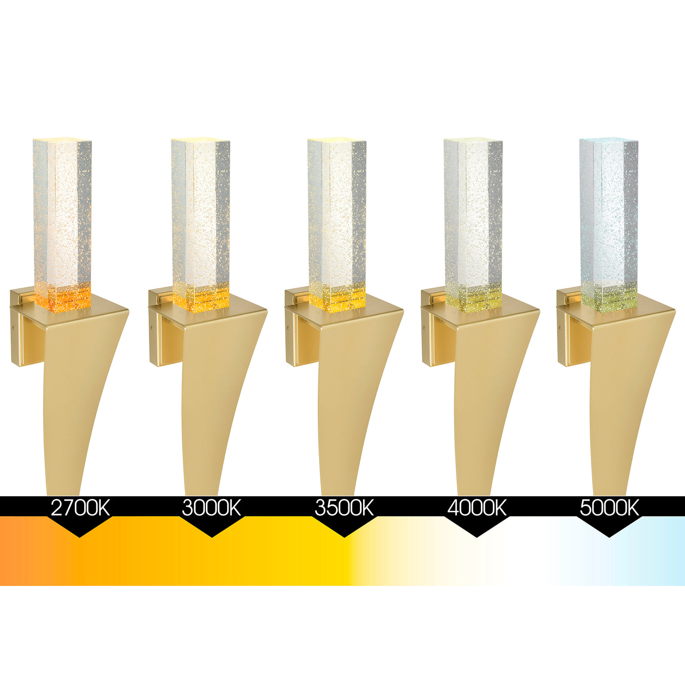 Catania Satin Gold Integrated LED Wall Light