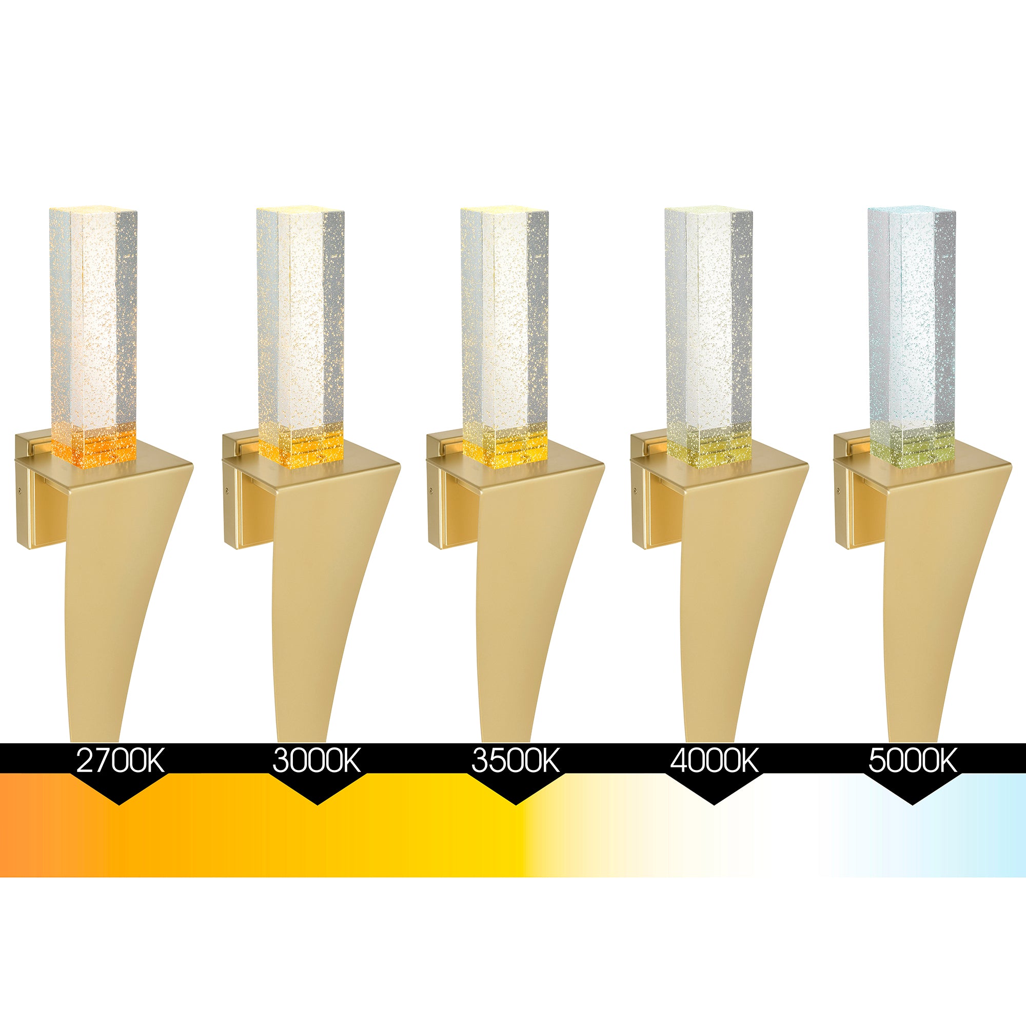 Catania Satin Gold Integrated LED Wall Light