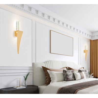 Catania Satin Gold Integrated LED Wall Light