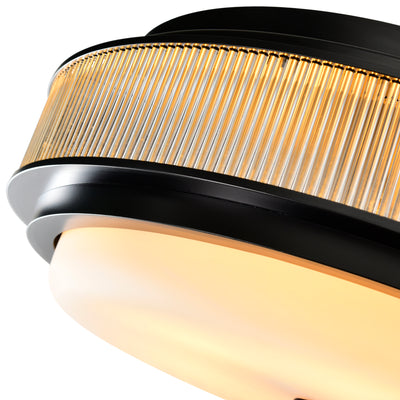 Valdivia Flush Mounts 4 Lights Black Finish