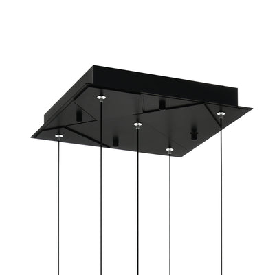 Valira Pendants Black LED 12in Glass