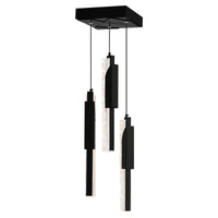 Valira Pendants 8in Black Handcrafted Glass