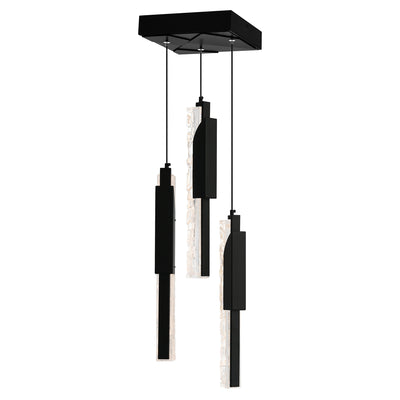 Valira Pendants 8in Black Handcrafted Glass