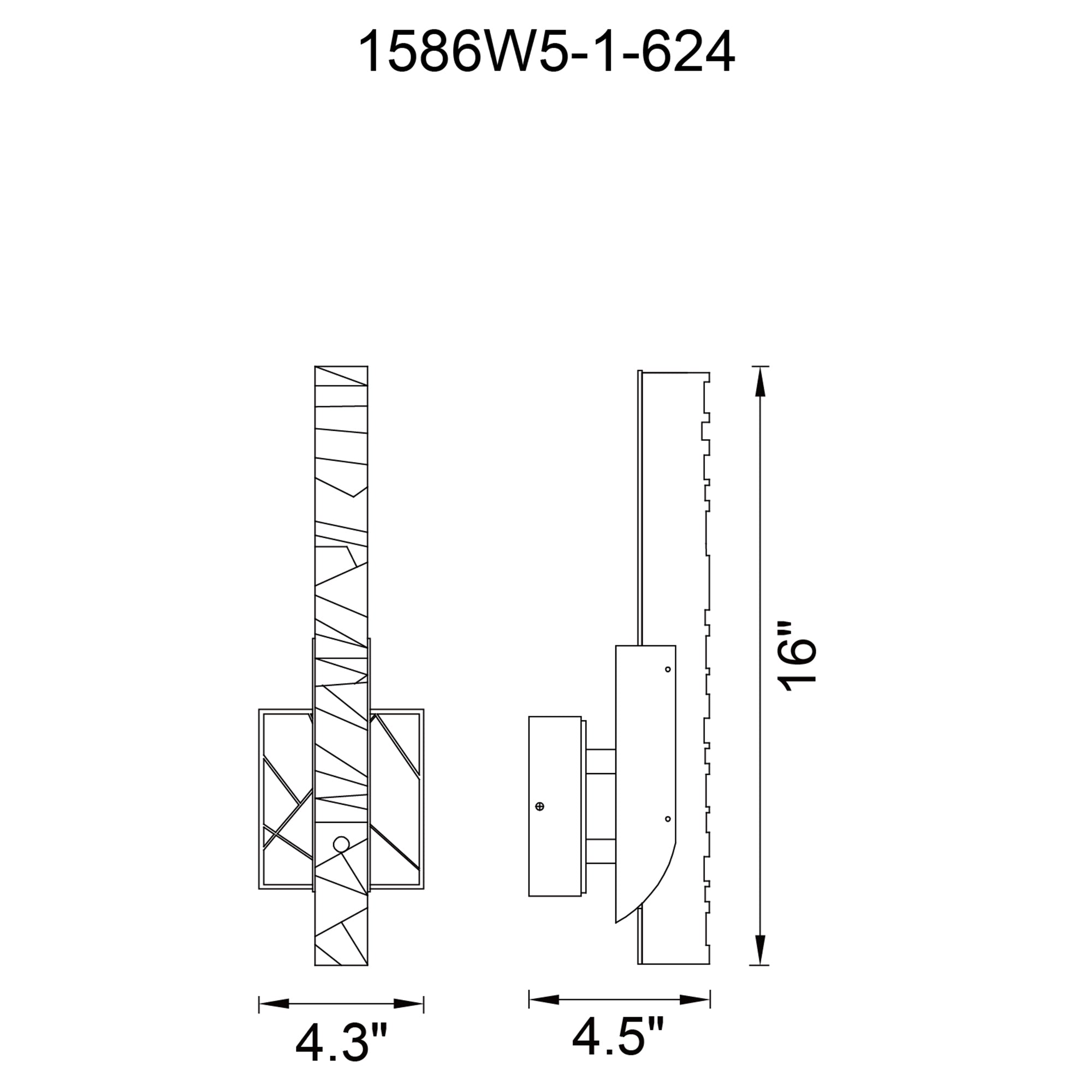 Valira Wall Lights Brass Finish LED