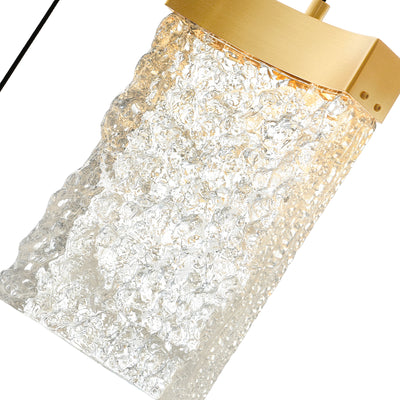 Lava Pendants Integrated LED Brass Glass