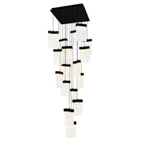 Lava Chandeliers Black Integrated LED 24in