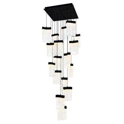 Lava Chandeliers Black Integrated LED 24in
