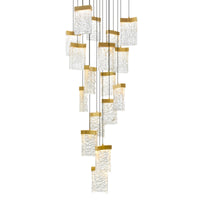 Lava Chandeliers Brass Integrated LED Design