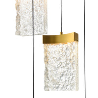 Lava Chandeliers Brass Integrated LED Design