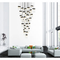 Lava Chandeliers Integrated LED Black Glass