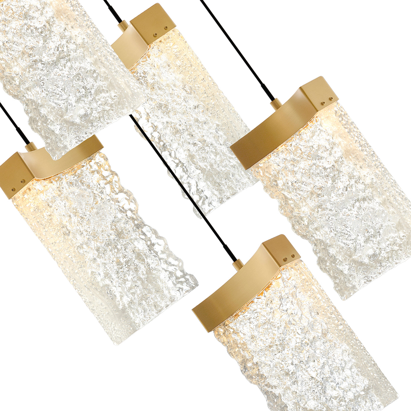 Lava Chandeliers Brass Integrated LED 36in
