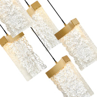 Lava Chandeliers Brass Integrated LED 36in