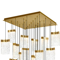 Lava Chandeliers Brass Integrated LED 36in