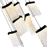 Lava Chandeliers 48in Black Glass LED