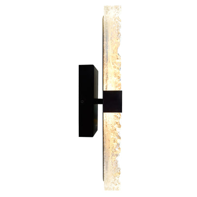 Lava Wall Lights 20in Black Handcrafted Glass