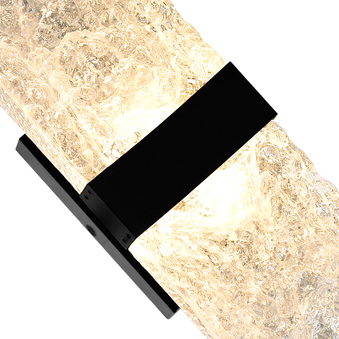 Lava Wall Lights 20in Black Handcrafted Glass