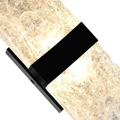 Lava Wall Lights 20in Black Handcrafted Glass