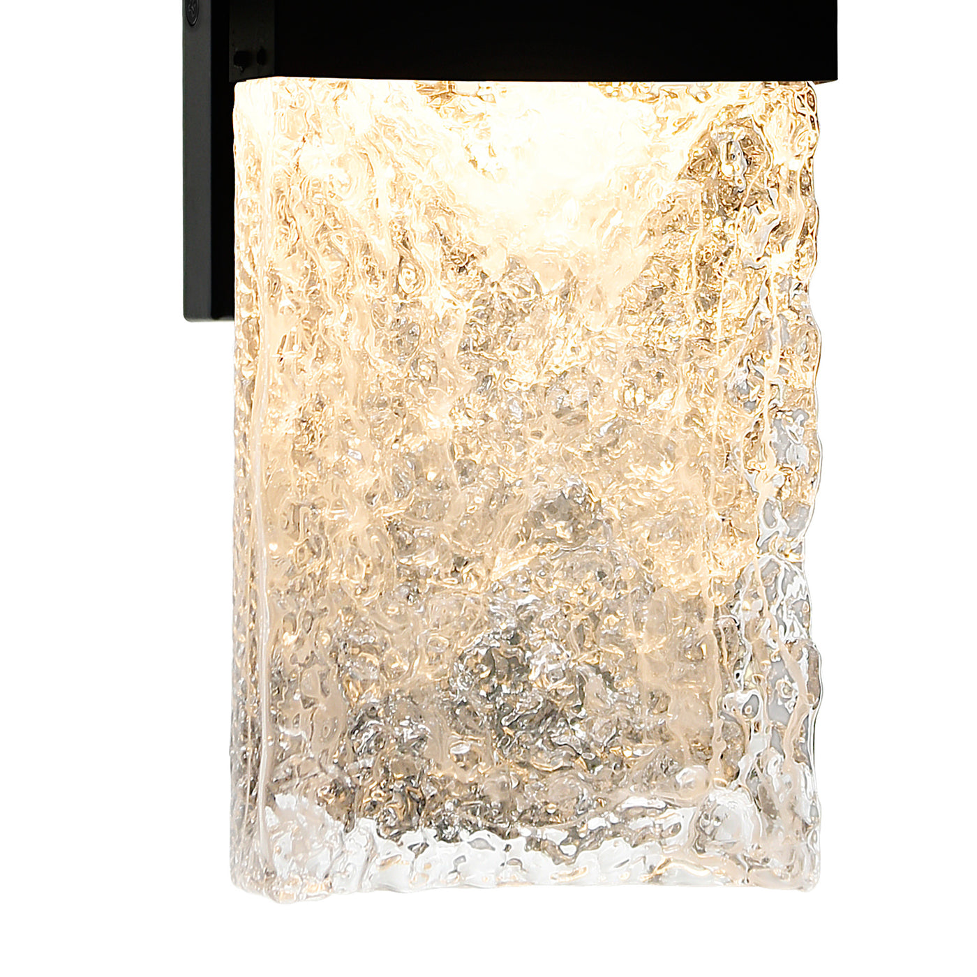 Lava Wall Lights 20in Black Handcrafted Glass