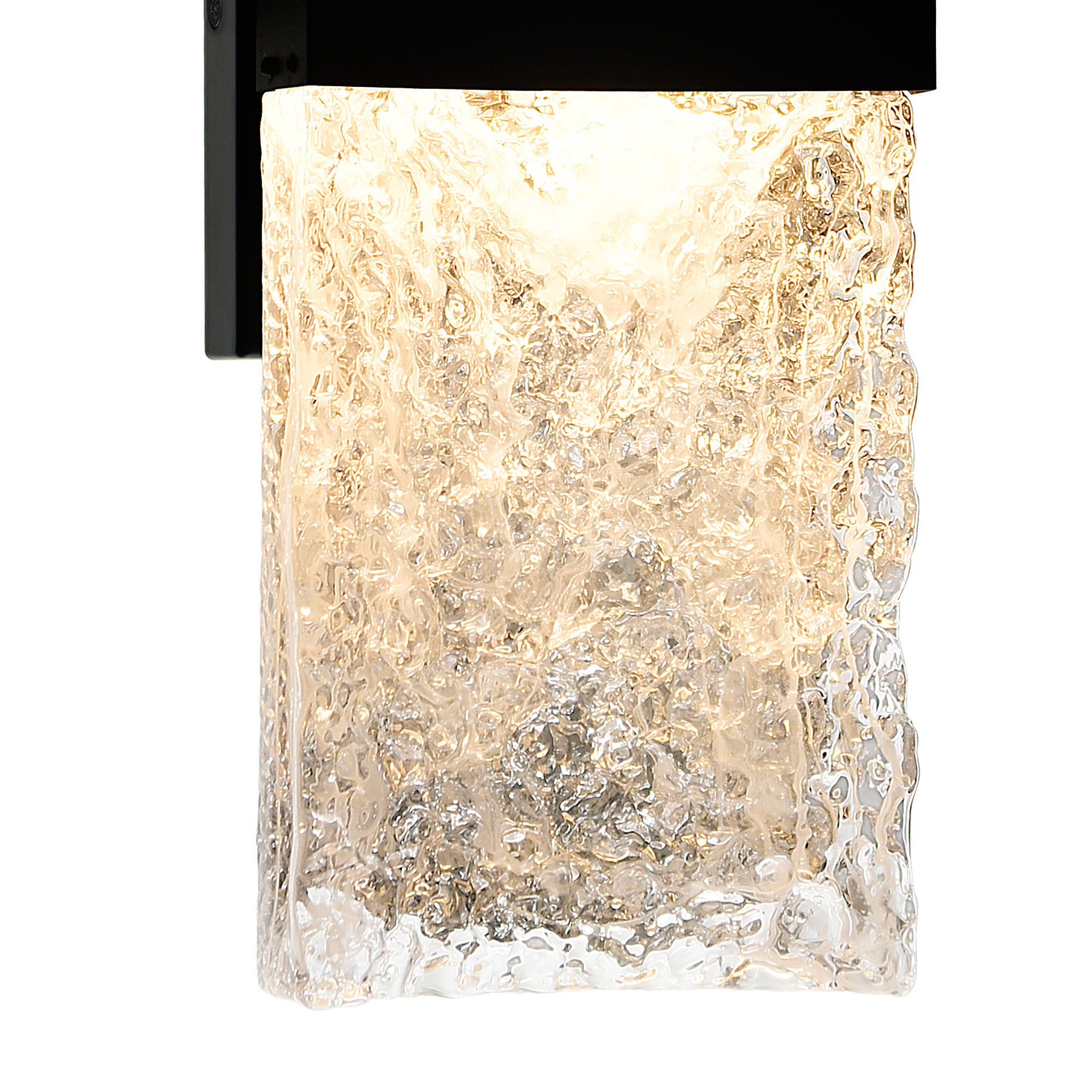 Lava Wall Lights 20in Black Handcrafted Glass