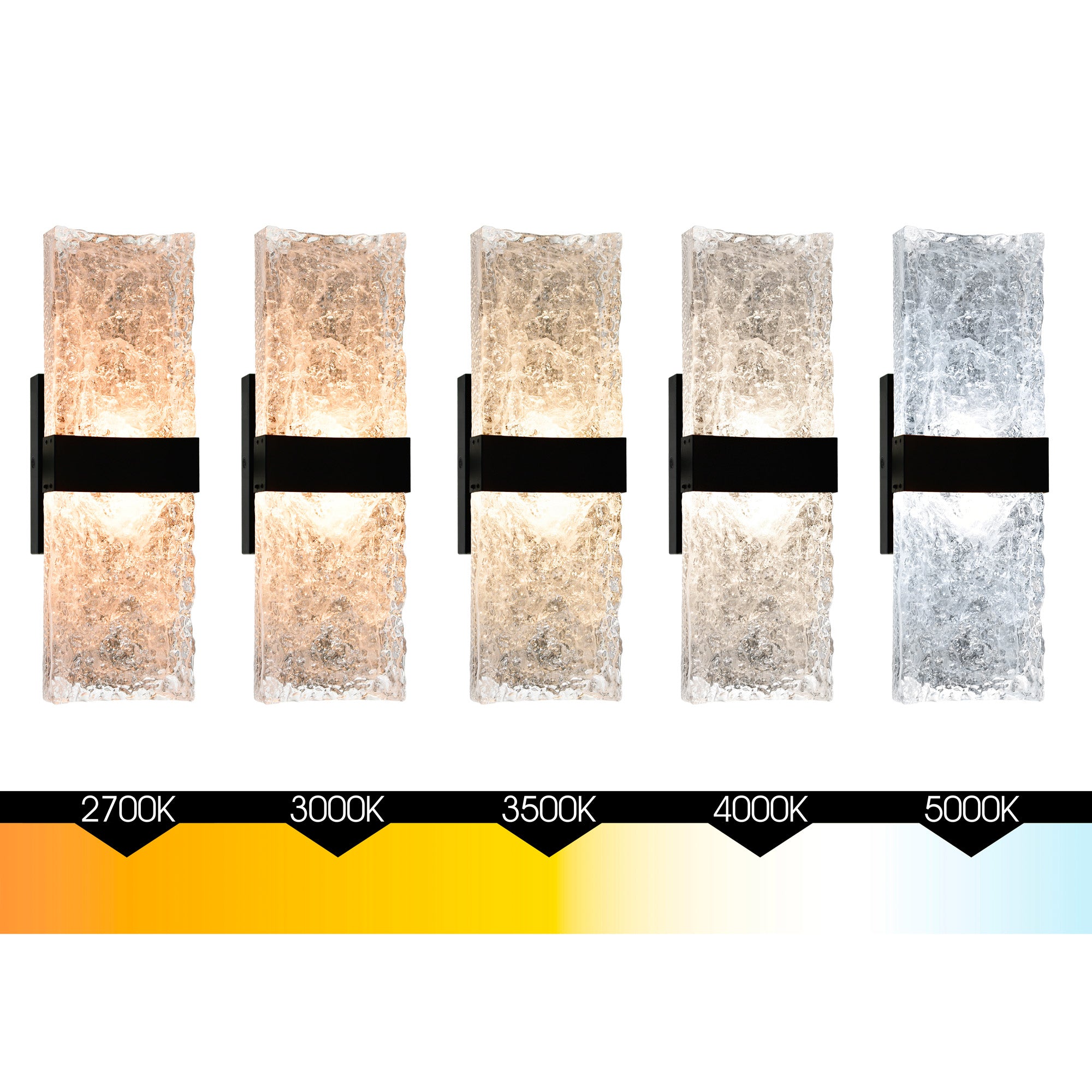 Lava Wall Lights 20in Black Handcrafted Glass
