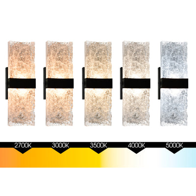 Lava Wall Lights 20in Black Handcrafted Glass