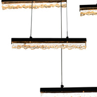 Stagger Chandeliers LED 48 Black Finish