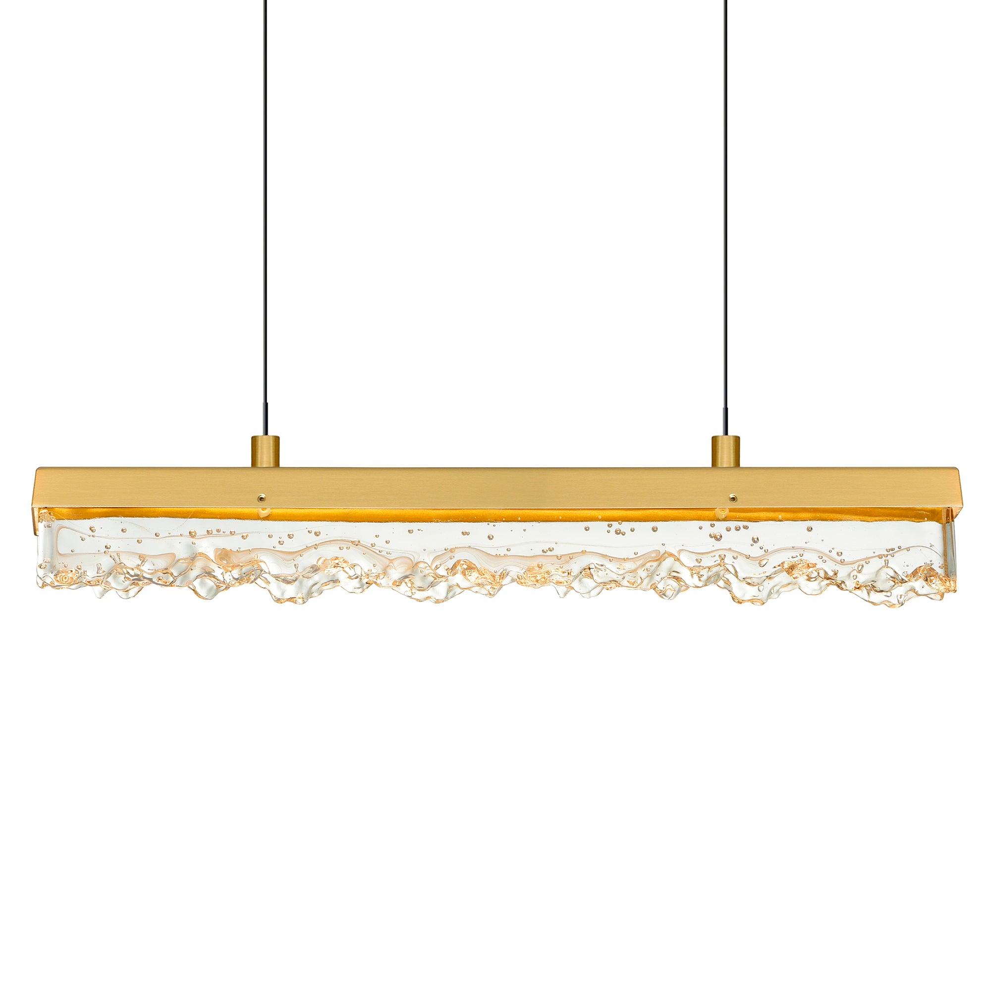 Stagger Chandeliers Brass Integrated LED 48in