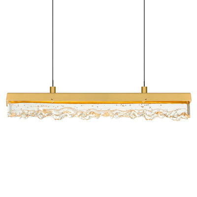 Stagger Chandeliers Brass Integrated LED 48in